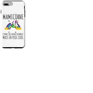 Mamicorne Humour Mamie Licorne Cadeau F&ecirc;te des Grands-M&egrave;res Coque pour iPhone 7 Plus/8 Plus