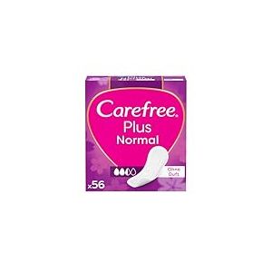 Carefree Lot de 56 protège-slips Plus Normal avec un léger parfum super absorbant pour emprisonner instantanément les liquides Taille normale