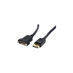 StarTech.com C&acirc;ble DisplayPort Montage sur Panneau 1m - 4K x 2K - C&acirc;ble d'Extension DP 1.2 M/F - C&acirc;ble d'Extension Vid&eacute;o DP avec Connecteur DP &agrave; Montage sur Panneau - C&acirc;ble Moniteur DP (DPPNLFM3)