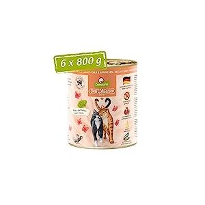 GranataPet Delicatessen - Veau et Lapin - 6 x 800 g - Nourriture Humide pour Chats - Nourriture pour Chats gourmets - sans céréales et sans Sucre ajoutés