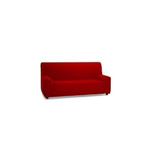 ECOMMERC3 | Housse de canap&eacute; &eacute;lastique et Extra Douce pour canap&eacute; 4 Places 220 &agrave; 260 cm - Housse de canap&eacute; r&eacute;glable, Couleur Rouge - 100% fabriqu&eacute;e en Espagne