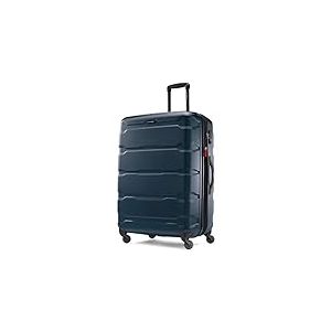 Samsonite Omni Pc Hardside Bagage Extensible Rose Taille Unique, Bleu Sarcelle, Checked-Large 28-inch, Omni Pc Valise Rigide Extensible avec roulettes pivotantes