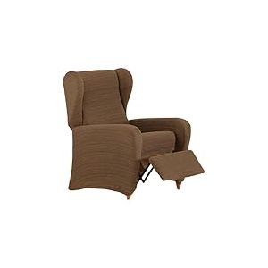ECOMMERC3 Housse de Fauteuil de Relaxation élastique en Jacquard – Housse de Fauteuil à Oreilles réglable, Respirante et Anti-Usure, Facile à Mettre et à enlever, Style tapissé Marron