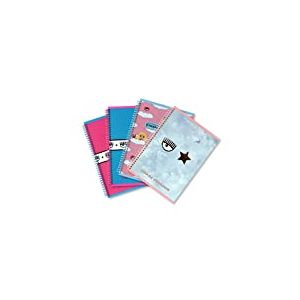Pigna Maxi Cahier Skip Chiara Ferragni format Lot de 4 02317971R F.to A4-21 x 29,7 Rayures