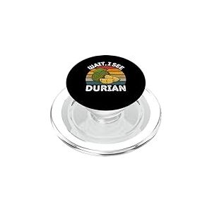 Vintage Durian Wait, I See Durian Retro Durian Fruit Lover PopSockets PopGrip pour MagSafe