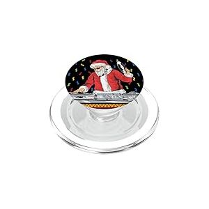 Merry Mixmas Funny Christmas DJ Santa Music Party Ugly PopSockets PopGrip pour MagSafe