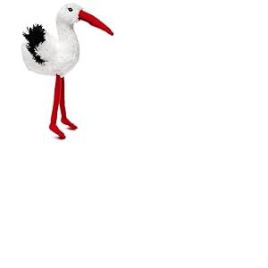 Uni-Toys Peluche Cigogne - 19 cm (Hauteur) - Oiseau en Peluche - Doudou