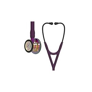 3M Littmann Stéthoscope de diagnostic Cardiology IV, Édition Rainbow Brillant, tubulure prune, base violet et lyre noire, 6239