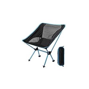 EXTSUD Chaise de Camping Pliante Portable Chaise de Pêche Compact Ultra-légère avec Sac de Transport pour Randonnée, Barbecue, Pique-Nique, Plage, Plein air, Max Charge 150 kg