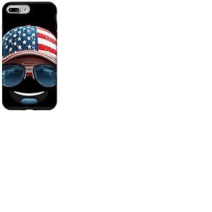 Jolie Casquette américaine Souriante pour Les Amateurs de Couvre-Chefs Coque pour iPhone 7 Plus/8 Plus