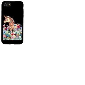 Femmes Fleurs Nature Licorne Cheval Licorne Licorne Filles Enfants Coque pour iPhone SE (2020) / 7 / 8