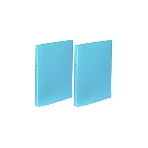 Viquel - Classeur souple A4 en plastique - Dos 2.5cm - Bleu Turquoise (Lot de 2)