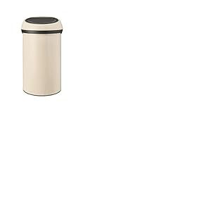 Brabantia - Touch Bin 60L - Grande Poubelle pour la Cuisine - Ouverture Soft-Touch - Bordure de Protection - Poignées Robustes - Recyclage Facile - Sacs Poubelles Inclus - Soft Beige - 40 x 40 x 71 cm