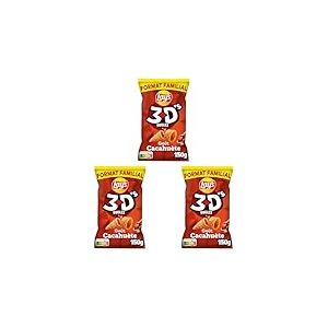 Lay's 3D's Cacahuète Format Familial 150 g (Lot de 3)