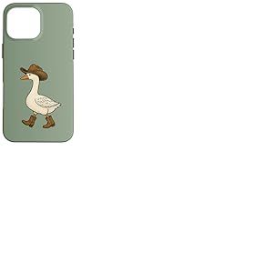 Cowboy Goose Funny Western Walking Boots Chapeau Humour Coque pour iPhone 16 Pro Max