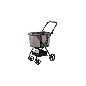 Carlett - Cube S Gris Glacier | Chariot de Courses Pliable avec Sac Amovible | Panier Transformable en Sac à Main | Tissu imperméable | Roues Amovibles à 360° | Design Compact et élégant