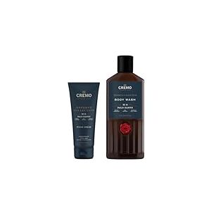 Lot de CREMO - R&eacute;serve Collection Gel Douche | Palo Santo | Parfum Subtil & Luxueux | 473ml + CREMO - R&eacute;serve Collection Cr&egrave;me &agrave; Raser Concentr&eacute;e Pour Homme | Anti-Feu du Rasoir | 177ml