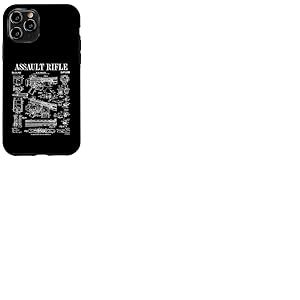 Fusil d'assaut vintage pistolet militaire arme à feu brevet Coque pour iPhone 11 Pro