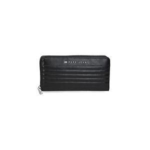 Pepe Jeans Biker Portefeuille avec porte-cartes noir 19,5 x 10 x 2 cm Polyester avec d&eacute;tails en cuir synth&eacute;tique by Joumma Bags, Noir, Talla &uacute;nica, Portefeuille avec porte-cartes