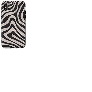 Jolis tourbillons tendance, motif tourbillon noir esthétique Coque pour iPhone X/XS