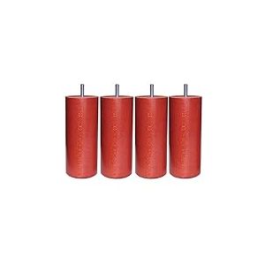 MARGOT 3700527815756 Cam&eacute;l&eacute;on Cylindre Lot de 4 Pieds de lit Bois Teinte merisier Hauteur 20 cm