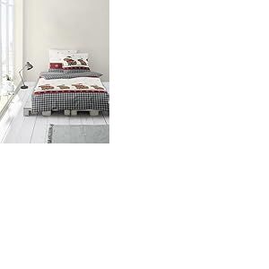 Bierbaum Parure de lit 4168 en Flanelle Fine, 100% Coton, conçue en Allemagne, Gris 10, 135 x 200 cm + 80 x 80 cm