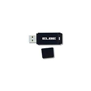 ELBE USB3-128 Pendrive USB 3.0 128 Go Transfert Rapide de données, Haute Vitesse, Plug and Play, Noir