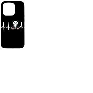 Panda Heartbeat Panda EKG Heart Idée amusante pour les amateurs de panda Coque pour iPhone 15 Pro