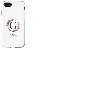 Floral Grace Nom Fleurs Nom Personnalisé Grace Coque pour iPhone SE (2020) / 7/8