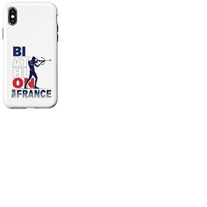 Biathlon Ski de Fond & Tir à la Carabine Team France Coque pour iPhone X/XS