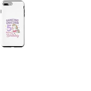 Licorne dansante Magique 5&egrave;me Anniversaire Coque pour iPhone 7 Plus/8 Plus