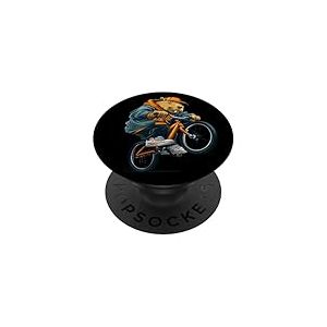 Look Capybara Cool avec v&eacute;lo pour gar&ccedil;ons et Filles PopSockets PopGrip Adh&eacute;sif