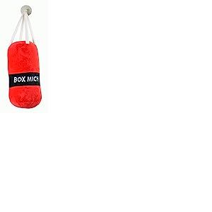 K&ouml;gler 75598 Sac de Frappe en Peluche avec Ventouse &agrave; Fixer Rouge/Blanc 36,5 x 12 cm