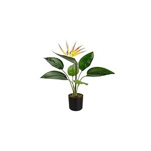 Plante Artificielle Strelitzia en Pot - Perroquet avec Fleur - Plante Artificielle - Fleurs artificielles en Pot - Fleurs en Soie - Fleurs artificielles - Plante d'intérieur - Cadeau de Bureau