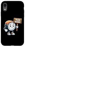 Rouleau de Sushi d'équipe, Mascotte de Poisson cru, Cuisine Japonaise Coque pour iPhone XR