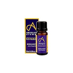 Absolute Aromas Huile essentielle de bergamote biologique (citrus bergamia) 10 ml - 100% pure, naturelle, non diluée, végétalienne et sans cruauté envers les animaux - A utiliser avec un diffuseur ou dans un mélange d'huiles essentielles pour aromathérapi