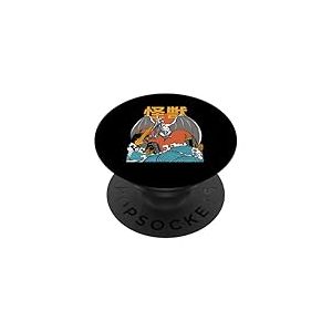 Ptéranodon géant Coucher de Soleil Japonais PopSockets PopGrip Adhésif