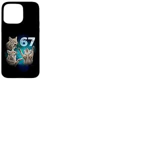 67 Meme Coyote Hurlant &agrave; la Lune Six Seven Coque pour iPhone 15 Pro Max