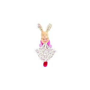 Baby Nat' - Pantin avec Doudou Lapin Poupi Rose 15 cm - Doudou Naissance en Peluche Bébé Fille - Pantin Lapin Réconfortant - Jouet Eveil Bébé Facile à Attraper - Lavable 30° - BN6036