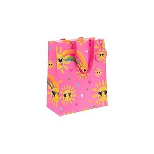 Glick Sunshine Grand sac cadeau de luxe Sac cadeau de célébration Sac cadeau d'anniversaire Sac cadeau Sunshine Unisexe 260 x 315 x 135 mm Rose et Jaune