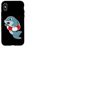 Dauphin Natation Bouée Gonflable Été Coque pour iPhone X/XS