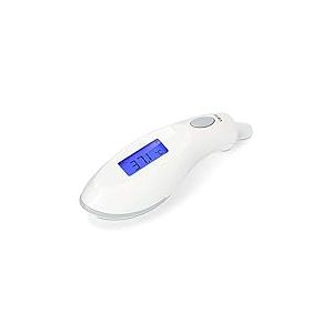 Alecto Baby BC-27 Thermomètre auriculaire infrarouge - mesure précise en 2 secondes, écran digital lumineux, mémorise 10 mesures, facile à utiliser, avec boîte de rangement et pile incluse