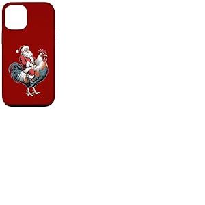 Chapeau de P&egrave;re No&euml;l r&eacute;tro Coq Vintage Poulet Coque pour iPhone 12/12 Pro