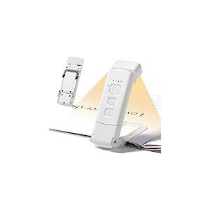 Diboniur Lampe de Lecture, Liseuse USB Rechargeable, 3 modes 5 luminosit&eacute; r&eacute;glable, 500mAh Pliable mini lampe pince pour lire des livres au lit enfants adultes, Compacte et Durable