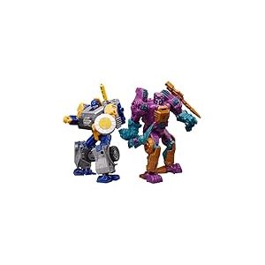 Transformers Age of The Primes Wreck ‘n Doom Collection, Pack de 2 Figurines Convertibles Fisitron et Carnivac