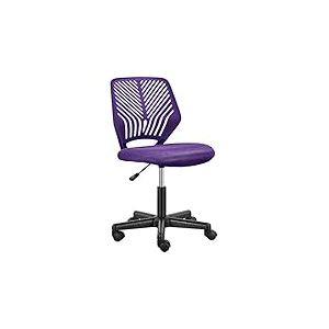 Yaheetech Chaise de Bureau, Chaise d'Ordinateur, Fauteuil Bureau Ergonomique, Pivotant, Fonction R&eacute;glage, Si&egrave;ge 46,5 &times; 45,5 x 8cm, Moderne, Charge de 136kg Violet