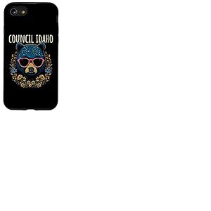 Council Idaho Ours portant des lunettes Motif fleurs Coque pour iPhone SE (2020) / 7 / 8