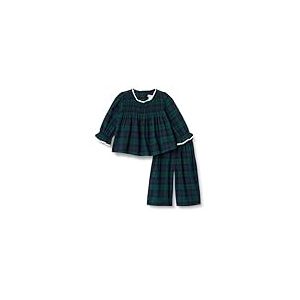 Amazon Essentials x Sofia Grainge Ensemble en flanelle à manches longues Bébé Fille, Vert Émeraude Foncé Bleu Profond Écossais, 0-3 mois