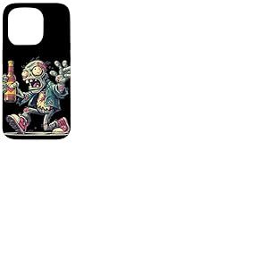 Costume dr&ocirc;le de Zombie Ivre avec Bouteille de bi&egrave;re Coque pour iPhone 15 Pro