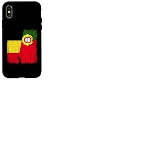Maillot belge portugais demi drapeau belge portugal Coque pour iPhone X/XS